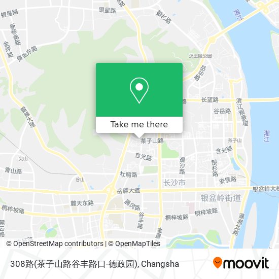 308路(茶子山路谷丰路口-德政园) map