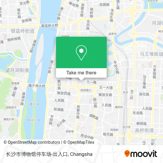 长沙市博物馆停车场-出入口 map