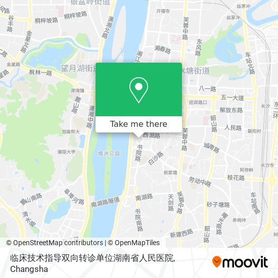 临床技术指导双向转诊单位湖南省人民医院 map