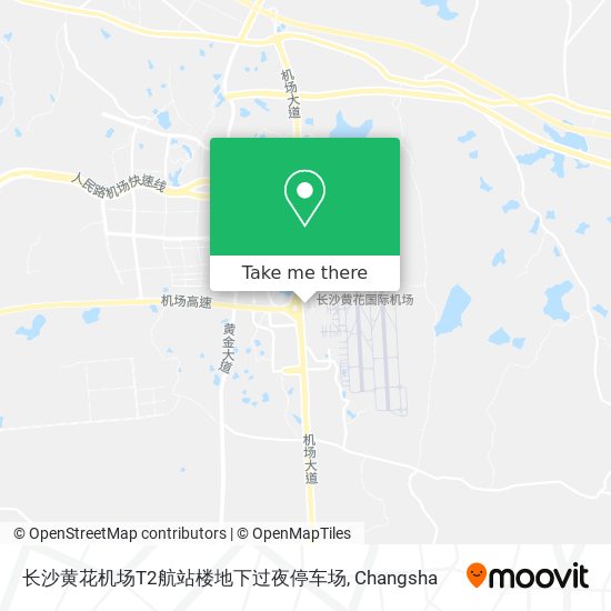 长沙黄花机场T2航站楼地下过夜停车场 map