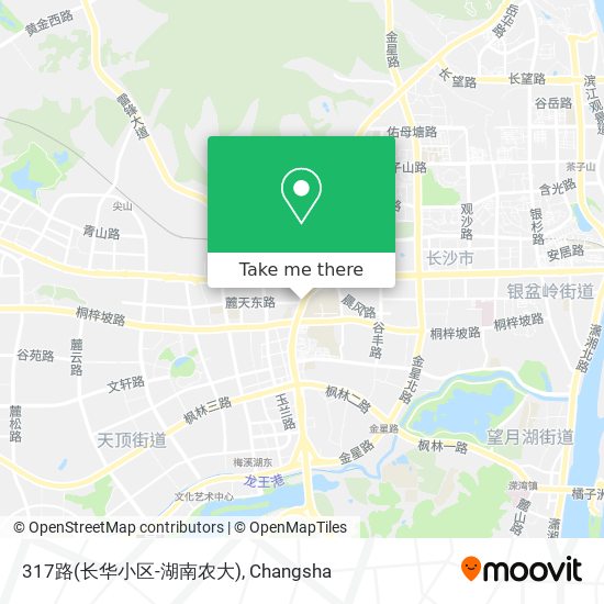 317路(长华小区-湖南农大) map