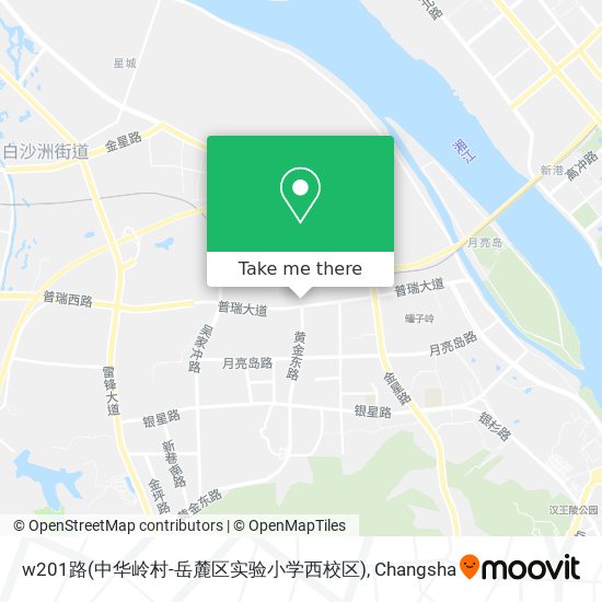 w201路(中华岭村-岳麓区实验小学西校区) map