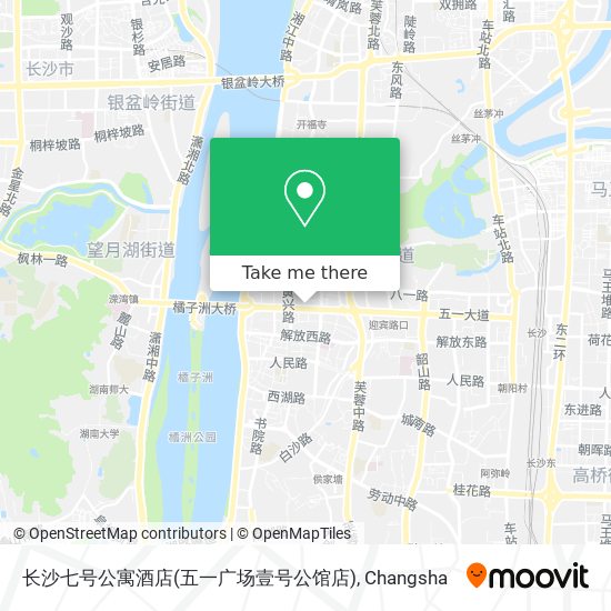 长沙七号公寓酒店(五一广场壹号公馆店) map