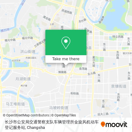 长沙市公安局交通警察支队车辆管理所金旋风机动车登记服务站 map