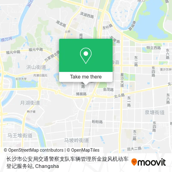 长沙市公安局交通警察支队车辆管理所金旋风机动车登记服务站 map
