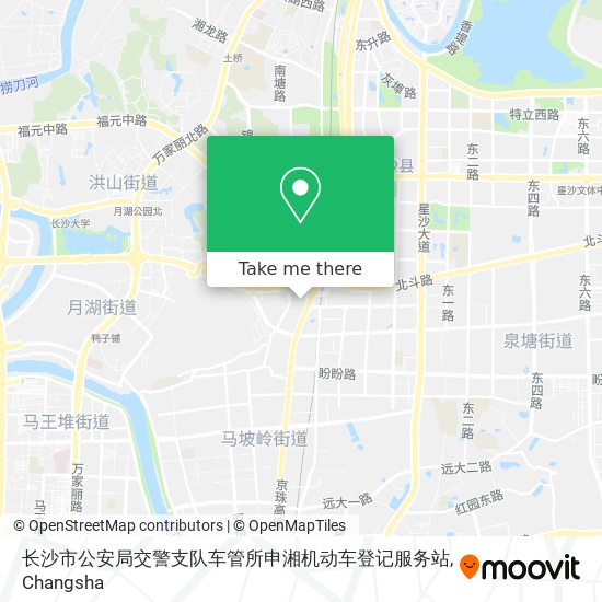 长沙市公安局交警支队车管所申湘机动车登记服务站 map
