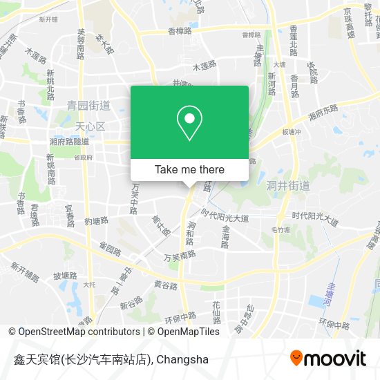 鑫天宾馆(长沙汽车南站店) map