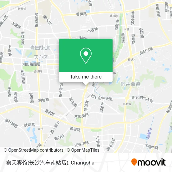 鑫天宾馆(长沙汽车南站店) map