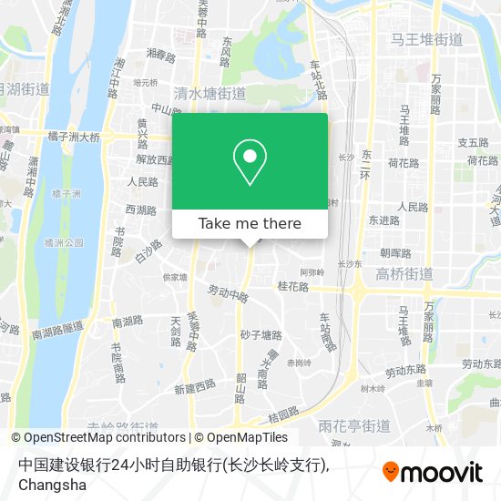 中国建设银行24小时自助银行(长沙长岭支行) map