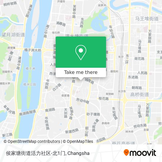 侯家塘街道活力社区-北1门 map