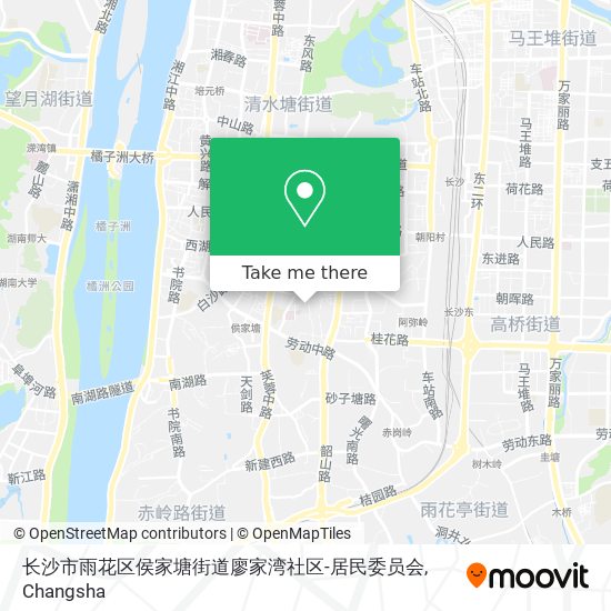 长沙市雨花区侯家塘街道廖家湾社区-居民委员会 map