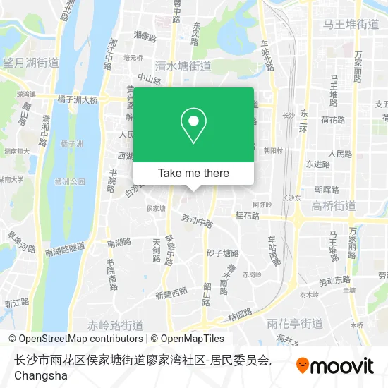 长沙市雨花区侯家塘街道廖家湾社区-居民委员会 map
