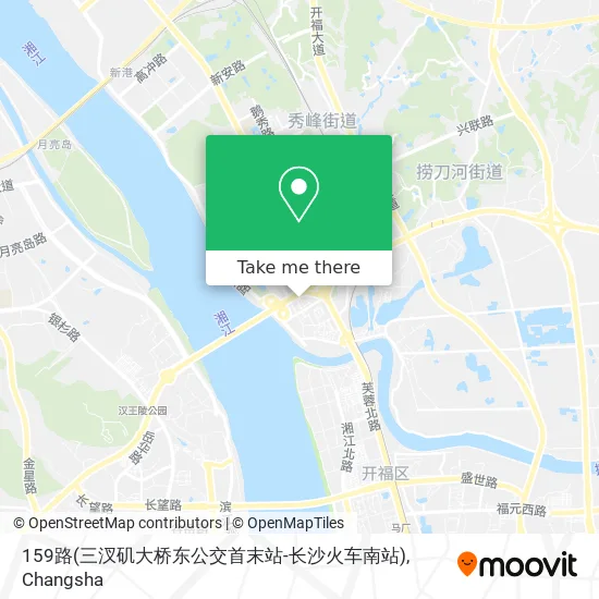 159路(三汊矶大桥东公交首末站-长沙火车南站) map