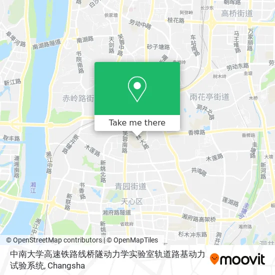 中南大学高速铁路线桥隧动力学实验室轨道路基动力试验系统 map