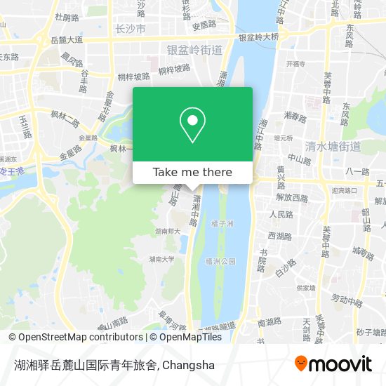 湖湘驿岳麓山国际青年旅舍 map
