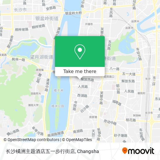 长沙橘洲主题酒店五一步行街店 map