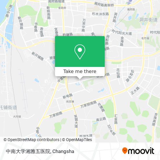 中南大学湘雅五医院 map