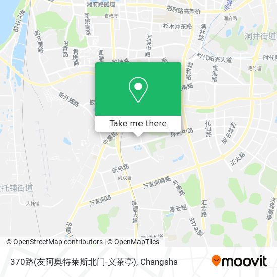370路(友阿奥特莱斯北门-义茶亭) map