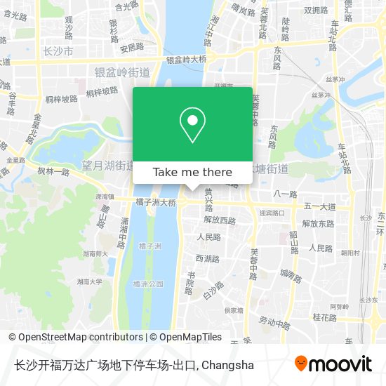 长沙开福万达广场地下停车场-出口 map