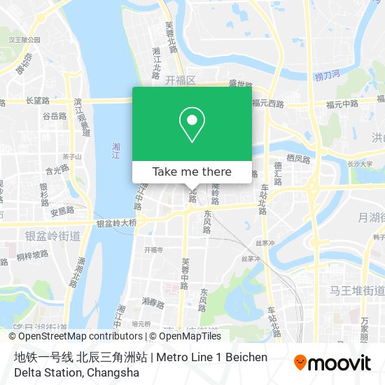 地铁一号线 北辰三角洲站 | Metro Line 1 Beichen Delta Station map