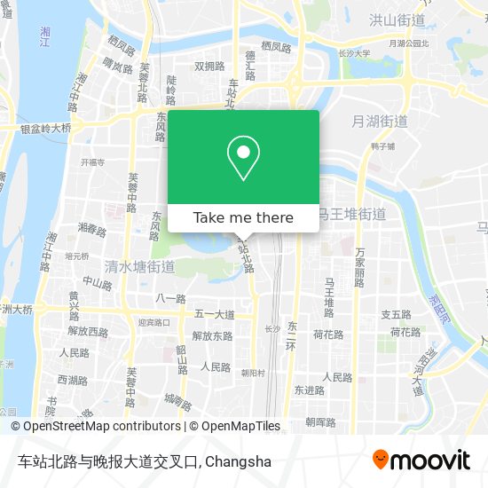 车站北路与晚报大道交叉口 map