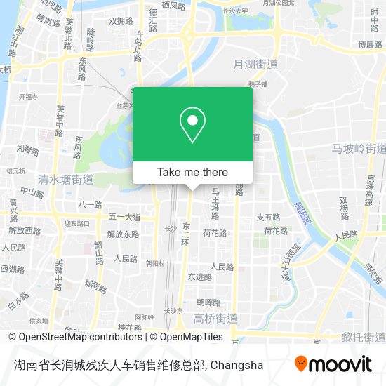 湖南省长润城残疾人车销售维修总部 map