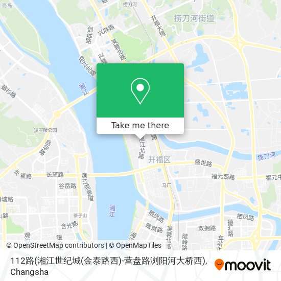 112路(湘江世纪城(金泰路西)-营盘路浏阳河大桥西) map