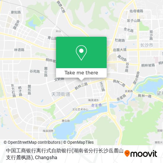 中国工商银行离行式自助银行(湖南省分行长沙岳麓山支行麓枫路) map