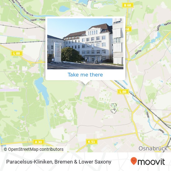 Paracelsus-Kliniken map