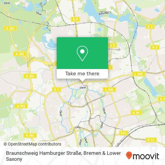 Braunschweig Hamburger Straße map