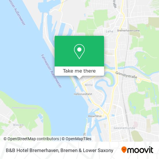 B&B Hotel Bremerhaven map