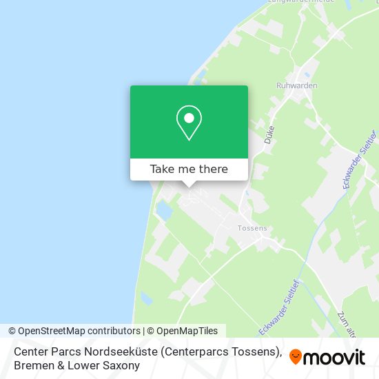 Center Parcs Nordseeküste (Centerparcs Tossens) map
