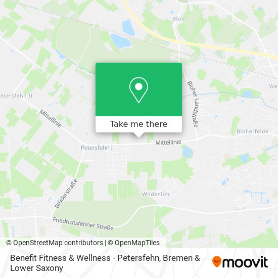 Benefit Fitness & Wellness - Petersfehn map