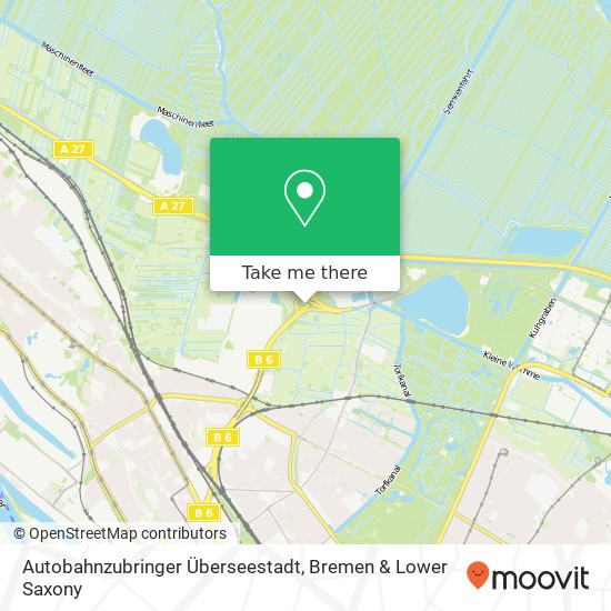 Карта Autobahnzubringer Überseestadt