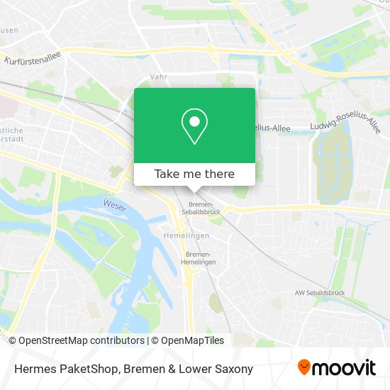 Hermes PaketShop map