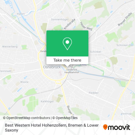 Best Western Hotel Hohenzollern map