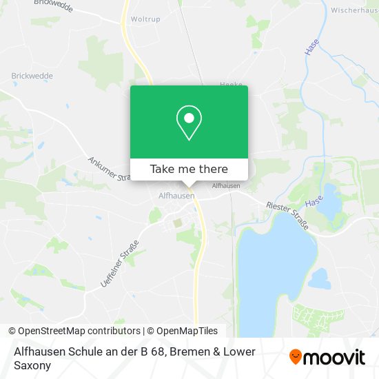 Alfhausen Schule an der B 68 map