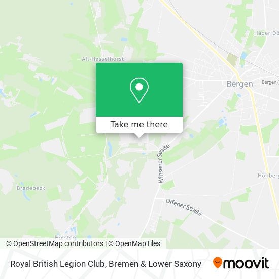 Royal British Legion Club map