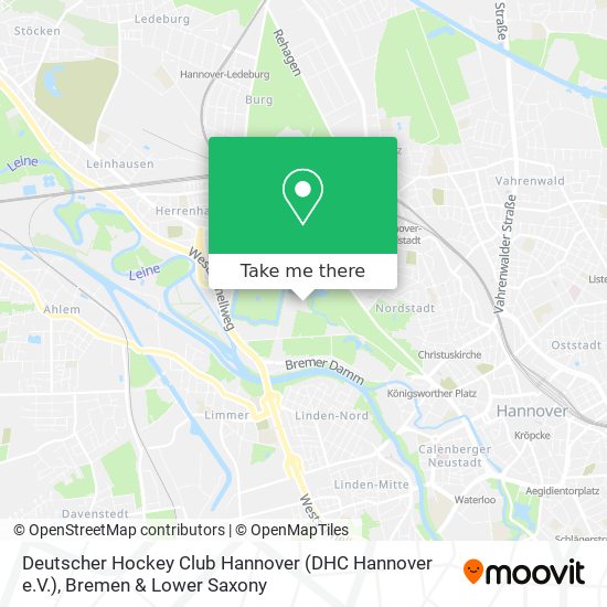 Deutscher Hockey Club Hannover (DHC Hannover e.V.) map