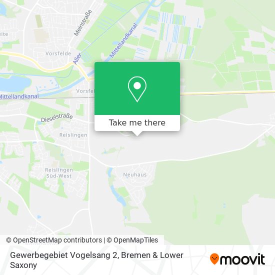 Gewerbegebiet Vogelsang 2 map