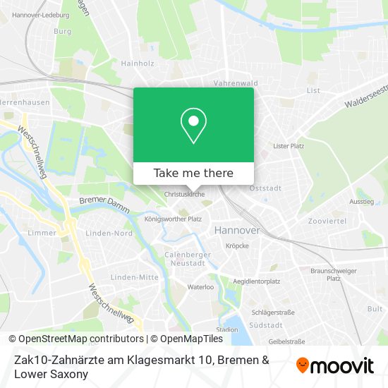 Zak10-Zahnärzte am Klagesmarkt 10 map