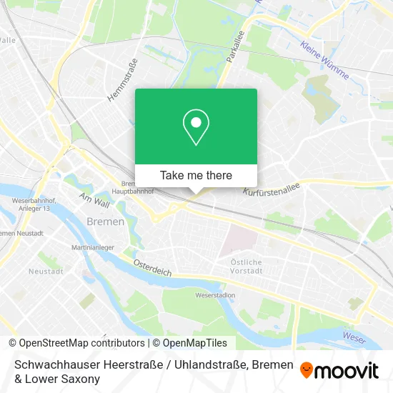Карта Schwachhauser Heerstraße / Uhlandstraße