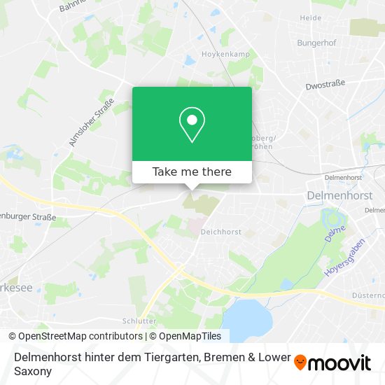 Delmenhorst hinter dem Tiergarten map