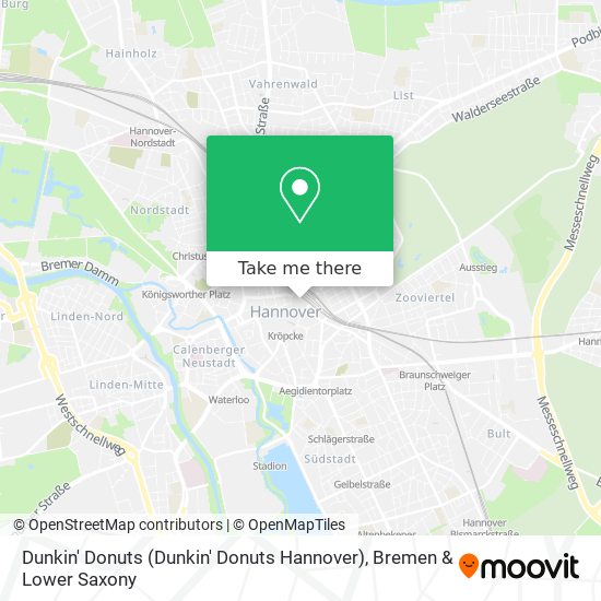 Dunkin' Donuts (Dunkin' Donuts Hannover) map