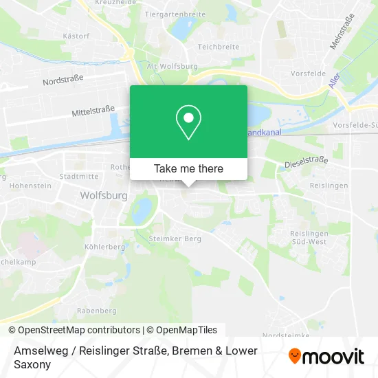 Карта Amselweg / Reislinger Straße