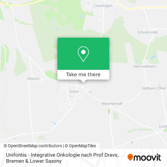Unifontis - Integrative Onkologie nach Prof Drevs map