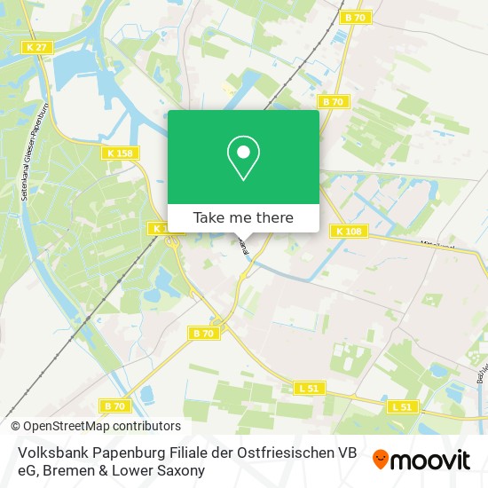 Volksbank Papenburg Filiale der Ostfriesischen VB eG map