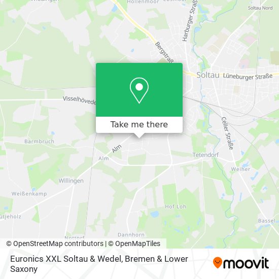Euronics XXL Soltau & Wedel map