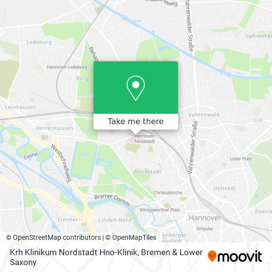 Krh Klinikum Nordstadt Hno-Klinik map