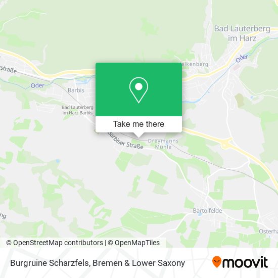 Burgruine Scharzfels map